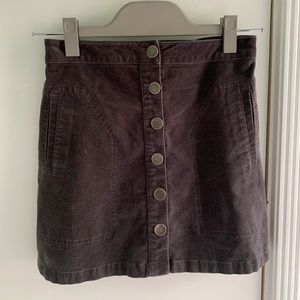 Forever 21 gray button down skirt